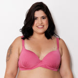 Sutiã Plus Size Confortável Com Bojo Alça Reforçada Lingerie Neutro Básico Valentina