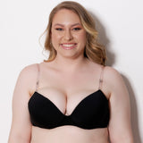 Sutiã Plus Size Confortável Com Bojo Alça Reforçada Lingerie Neutro Básico - Costas Nua