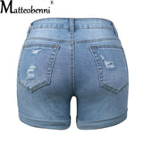 Shorts Casual Jeans Curto Rasgado