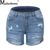 Shorts Casual Jeans Curto Rasgado