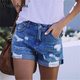 Shorts Casual Jeans Curto Rasgado