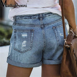 Shorts Casual Jeans Curto Rasgado