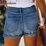 Short Jeans Curto Rasgado